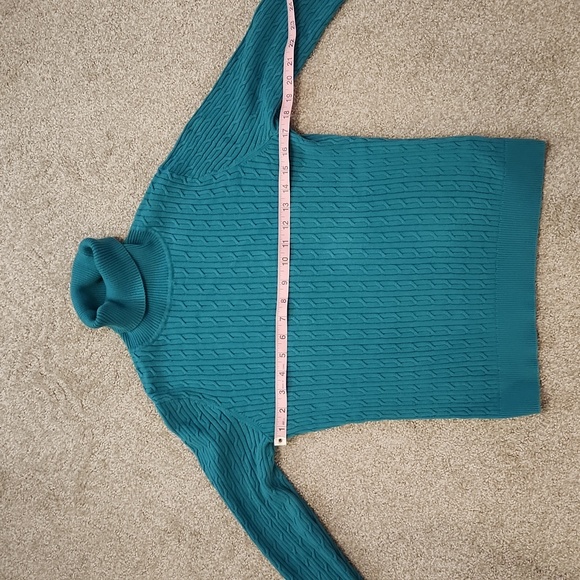 Turtleneck sweater Talbots, green, M - Picture 3 of 3